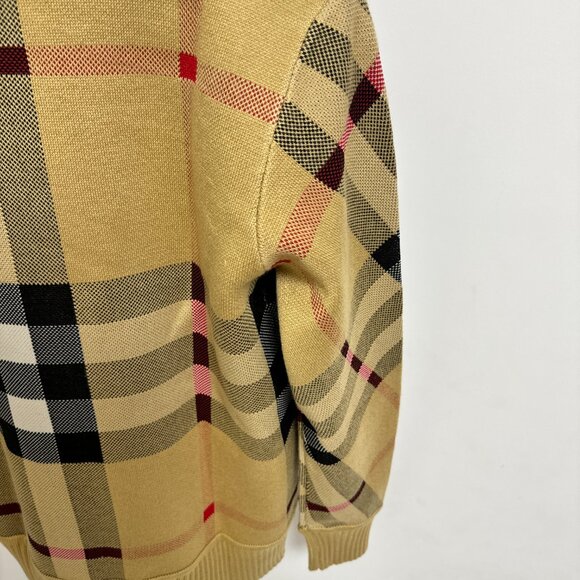 Burberry Cardigan in Check Technical Merino Wool Jacquard - Picture 12 of 14